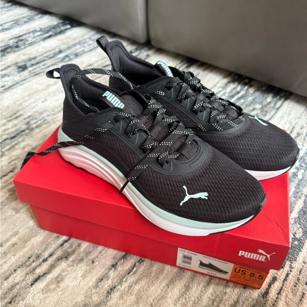 Puma Sophia Evo Womens Size 8.5 Black Running Sneakers Shoes Athletic 311290-02